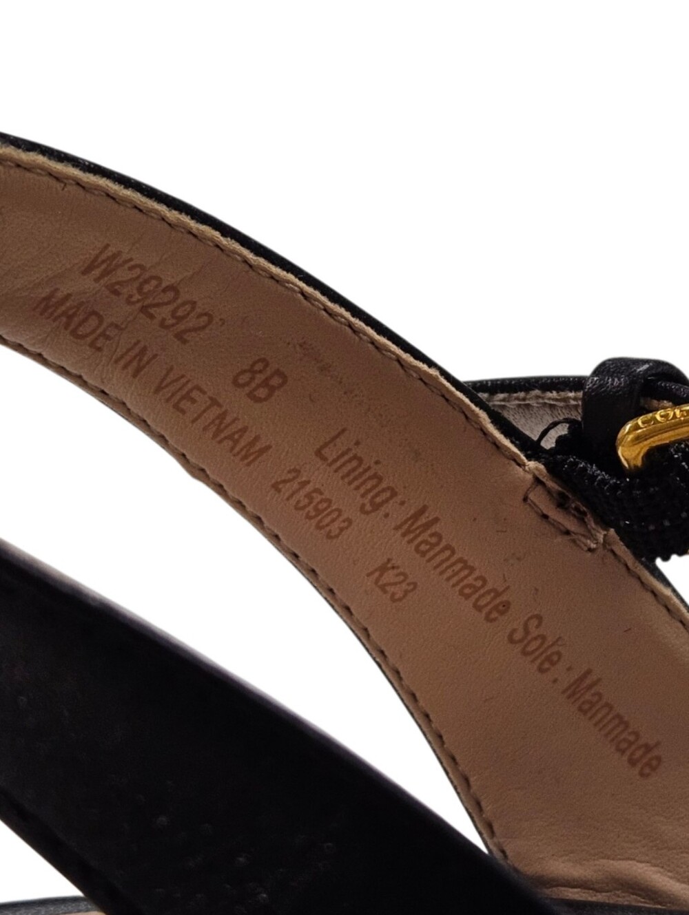 Cole Haan Josie Chain Link Grand 360 Ankle Wrap Block Heels In Black Size 8 - Picture 8 of 12